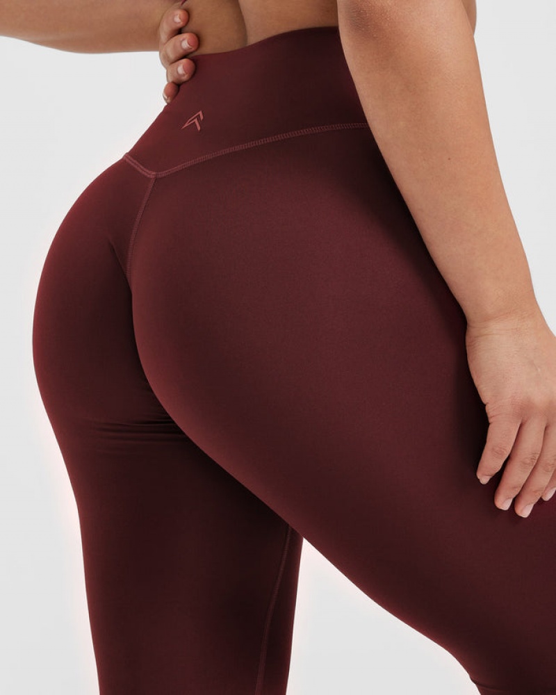 Oner Active Timeless High Waisted Leggings Bordeaux | PHFYDKZ-53