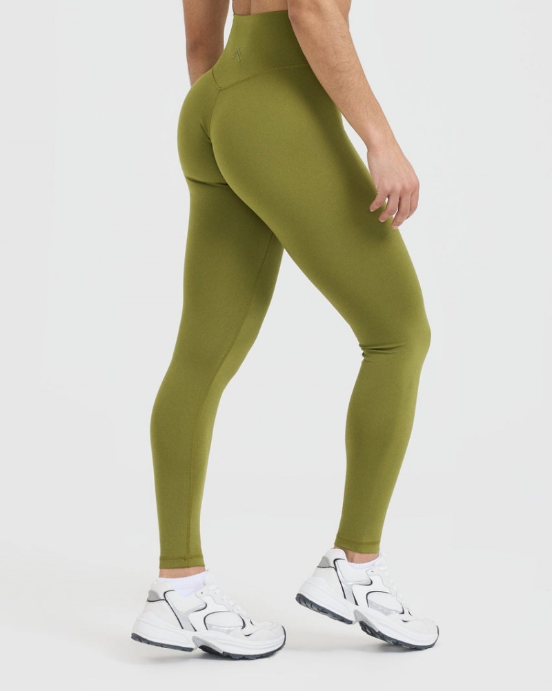 Oner Active Timeless High Waisted Leggings Olivgrün Grün | VOYPNRM-16