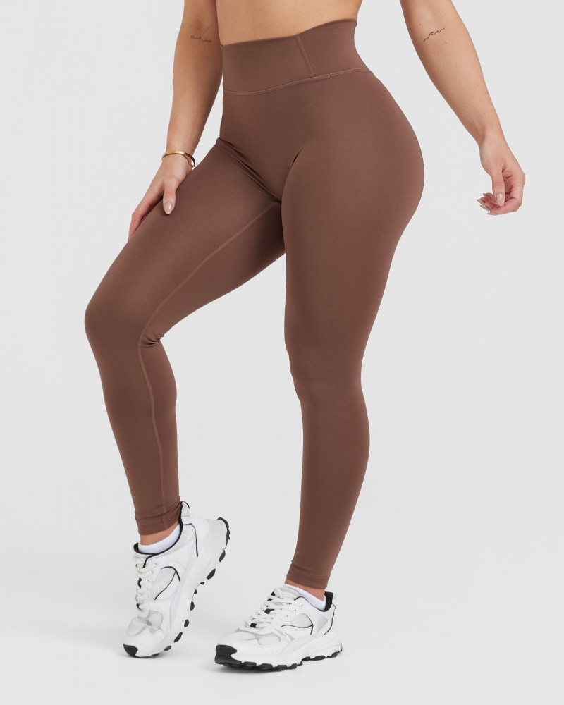 Oner Active Timeless High Waisted Leggings Braun | YKEPFLO-26