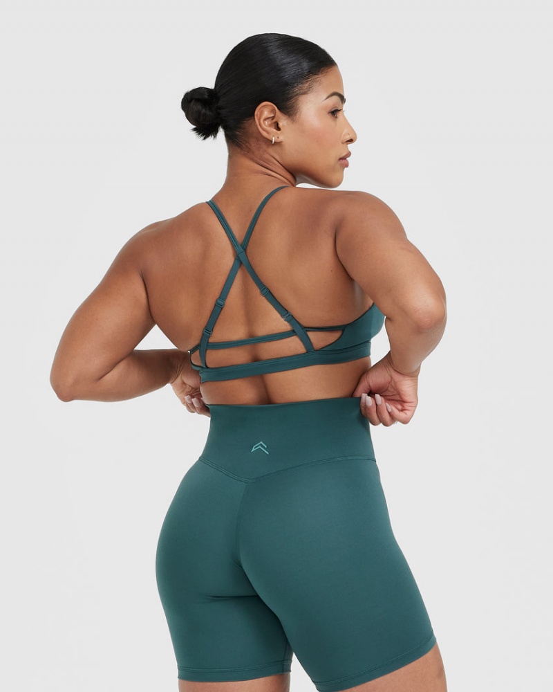 Oner Active Timeless Riemchen Bralette Sports Bras Blau Türkis | VIMFJRK-21