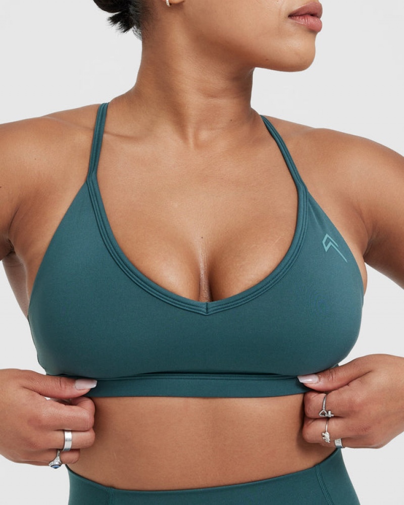 Oner Active Timeless Riemchen Bralette Sports Bras Blau Türkis | VIMFJRK-21