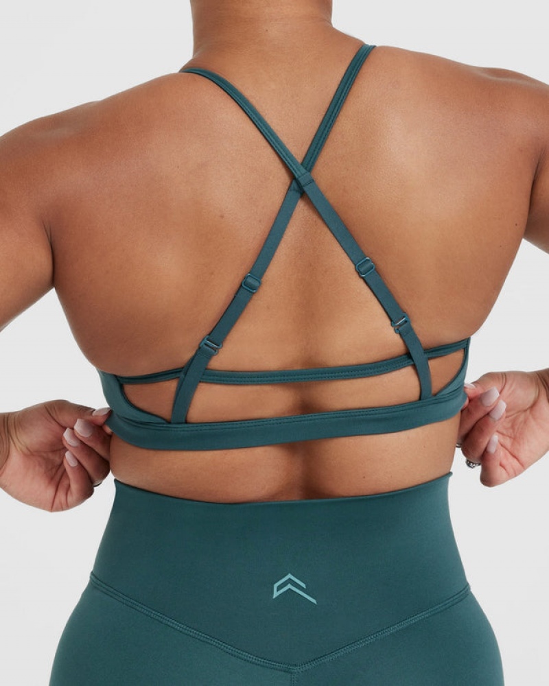 Oner Active Timeless Riemchen Bralette Sports Bras Blau Türkis | VIMFJRK-21