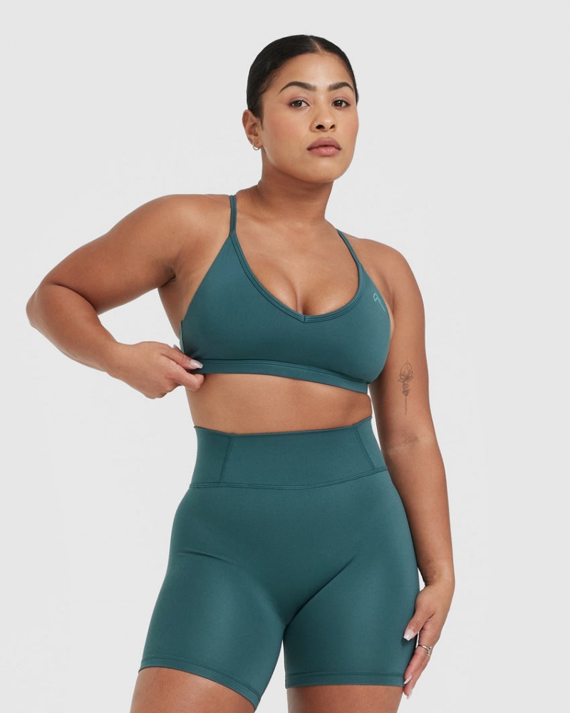 Oner Active Timeless Riemchen Bralette Sports Bras Blau Türkis | VIMFJRK-21