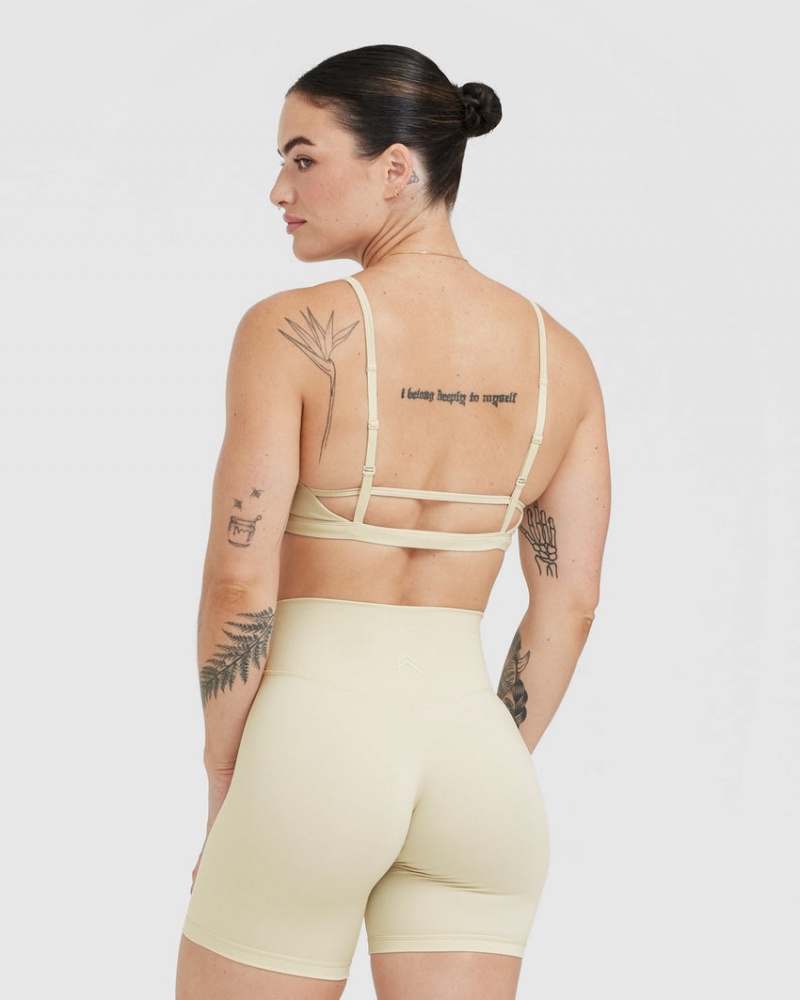 Oner Active Timeless Riemchen Bralette Sports Bras Hellgelb | VNFMGAP-45