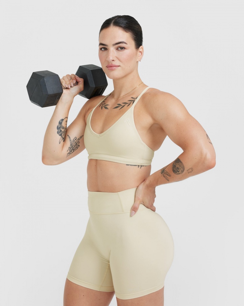 Oner Active Timeless Riemchen Bralette Sports Bras Hellgelb | VNFMGAP-45