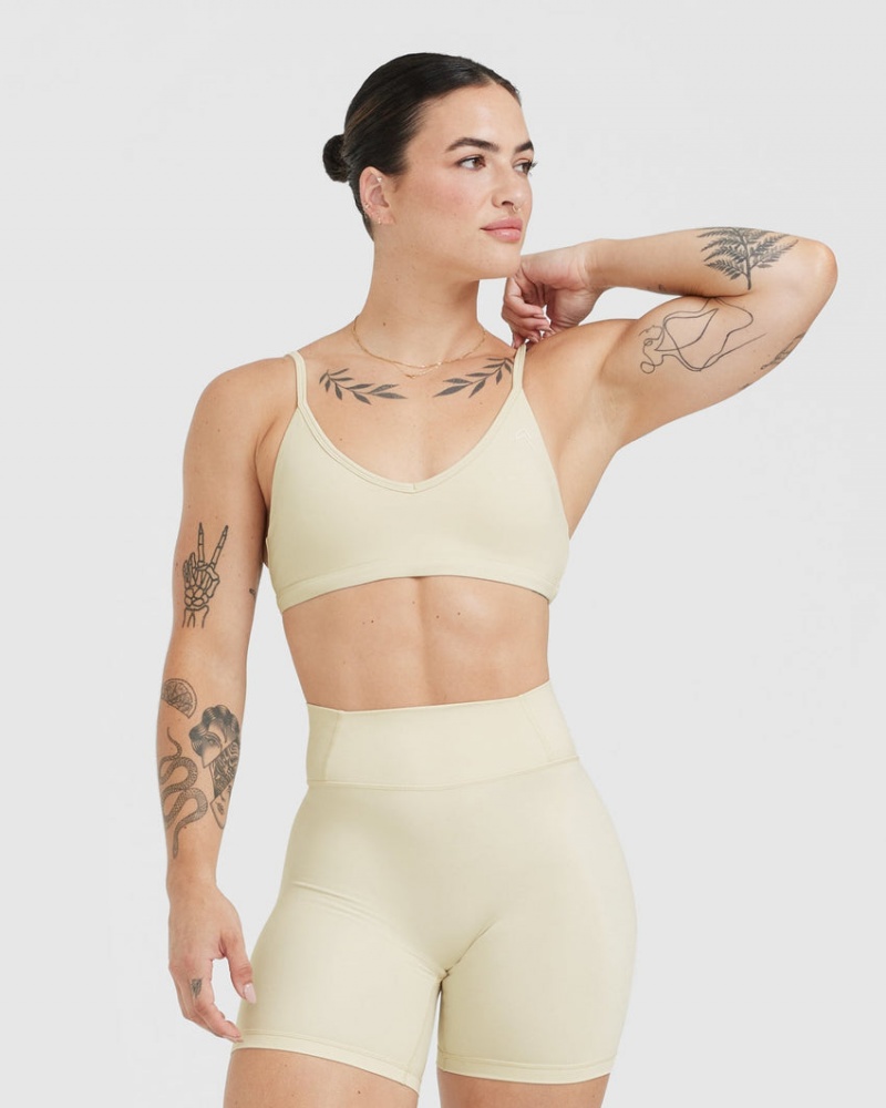 Oner Active Timeless Riemchen Bralette Sports Bras Hellgelb | VNFMGAP-45