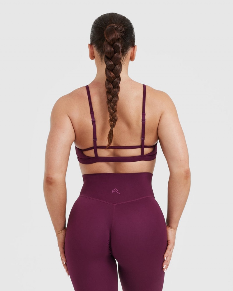 Oner Active Timeless Riemchen Bralette Sports Bras Bordeaux | KWBQFAN-15