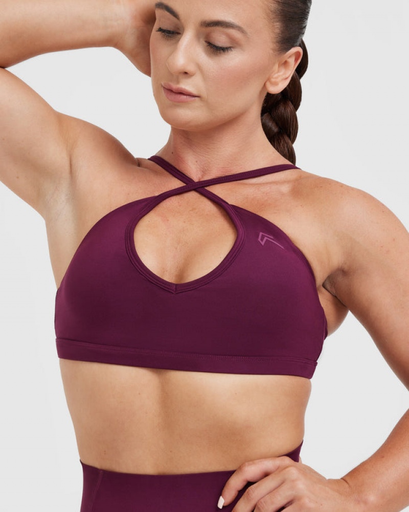 Oner Active Timeless Riemchen Bralette Sports Bras Bordeaux | KWBQFAN-15