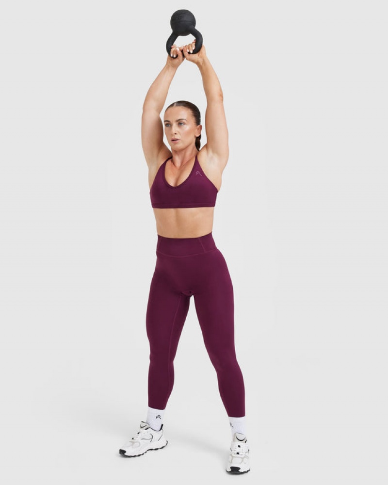 Oner Active Timeless Riemchen Bralette Sports Bras Bordeaux | KWBQFAN-15