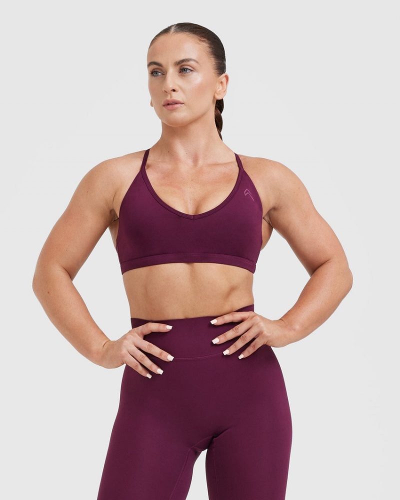 Oner Active Timeless Riemchen Bralette Sports Bras Bordeaux | KWBQFAN-15