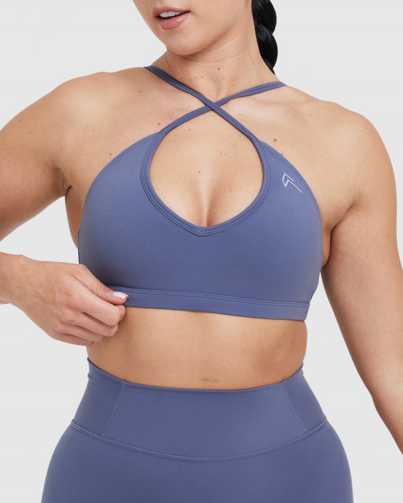 Oner Active Timeless Riemchen Bralette Sports Bras Blau | LWHDIGR-37