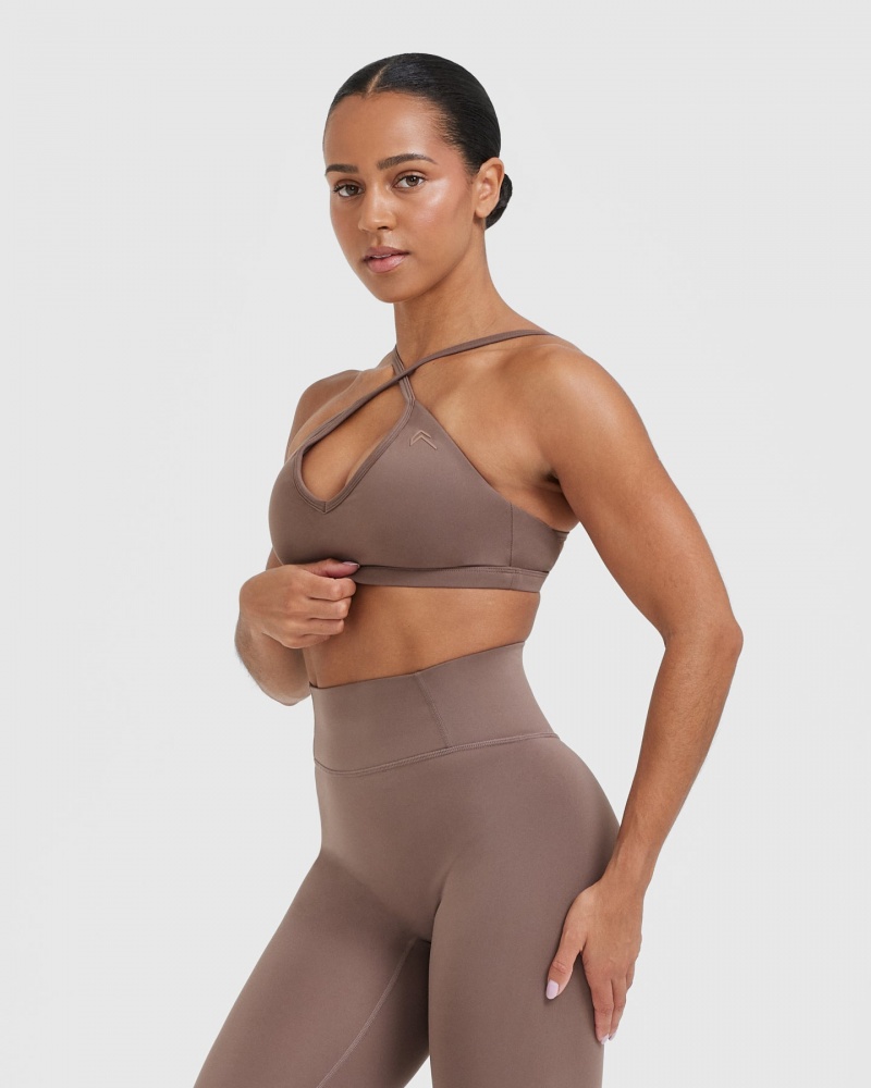 Oner Active Timeless Riemchen Bralette Sports Bras Braun | NGFPCIQ-49