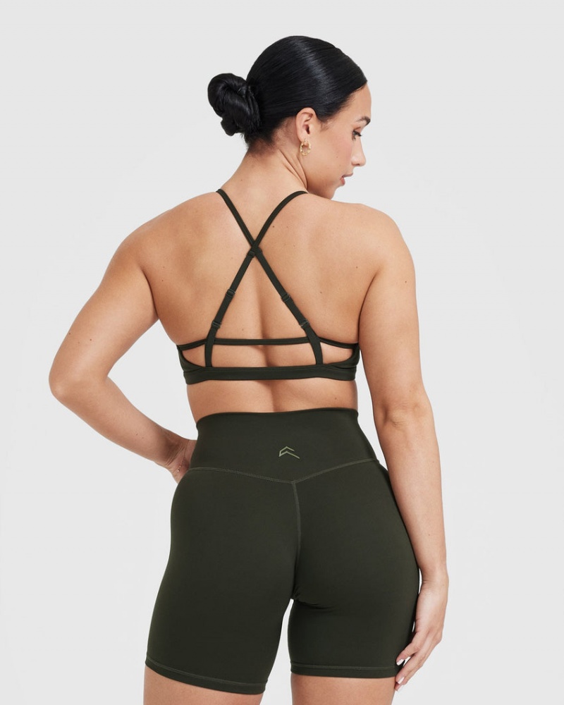 Oner Active Timeless Riemchen Bralette Sports Bras Khaki | JFKGNTW-10