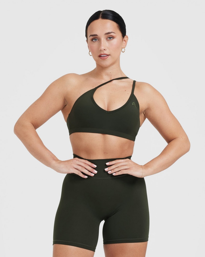 Oner Active Timeless Riemchen Bralette Sports Bras Khaki | JFKGNTW-10