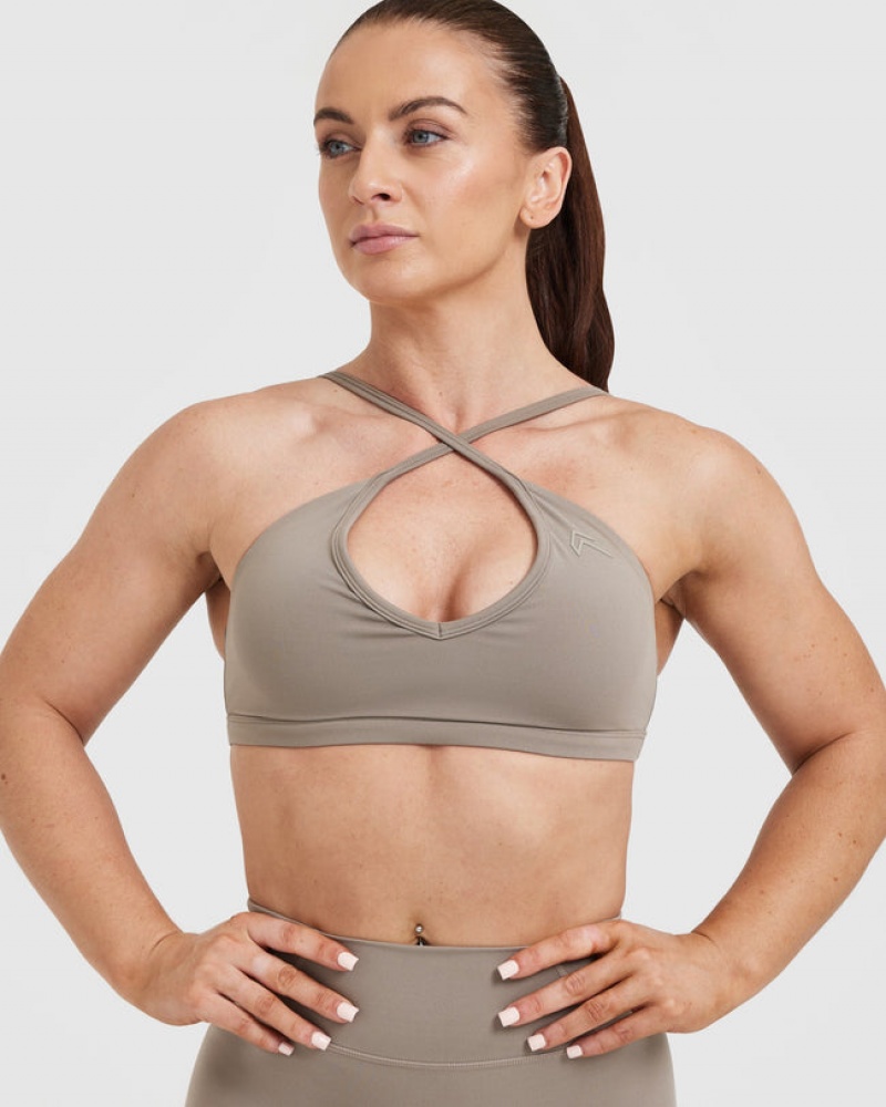 Oner Active Timeless Riemchen Bralette Sports Bras Grau | BZNULMP-49