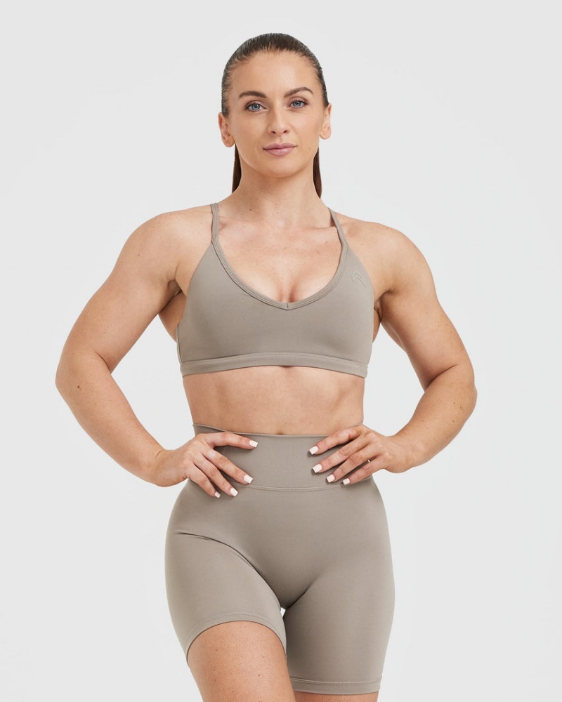 Oner Active Timeless Riemchen Bralette Sports Bras Grau | BZNULMP-49