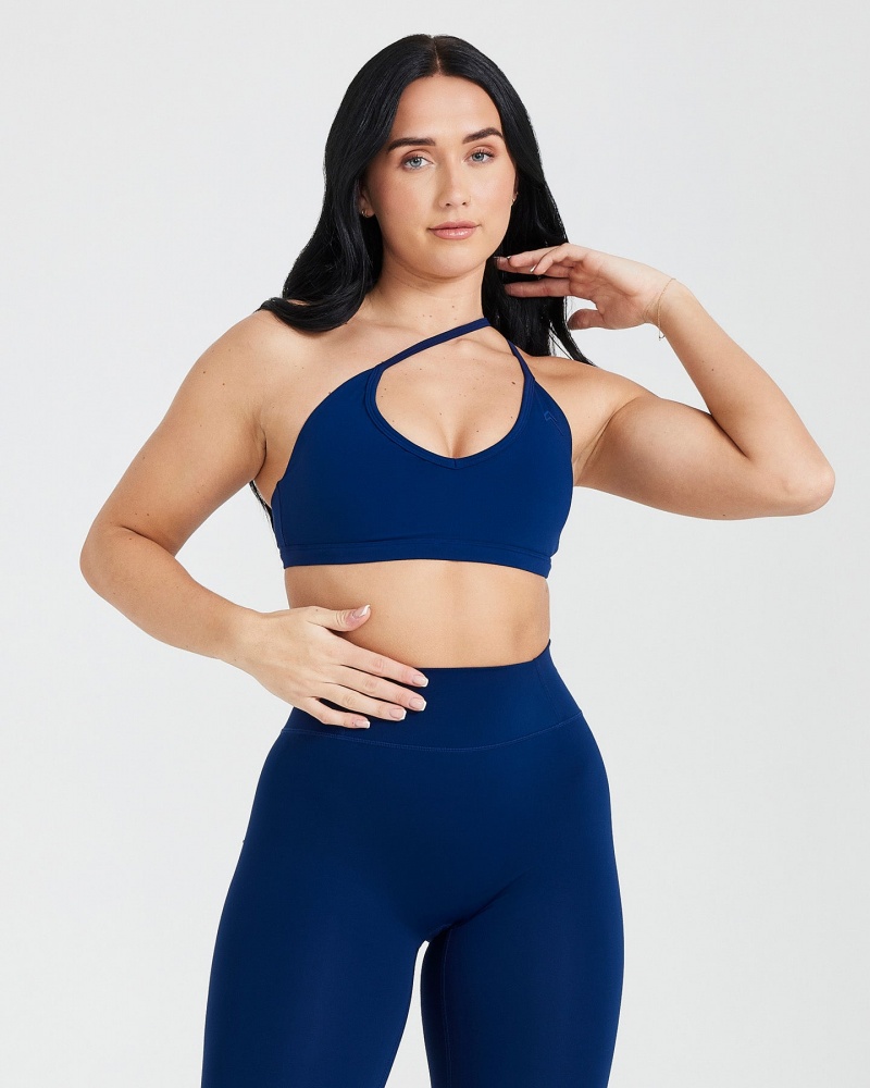 Oner Active Timeless Riemchen Bralette Sports Bras Blau | YLUPCBN-01