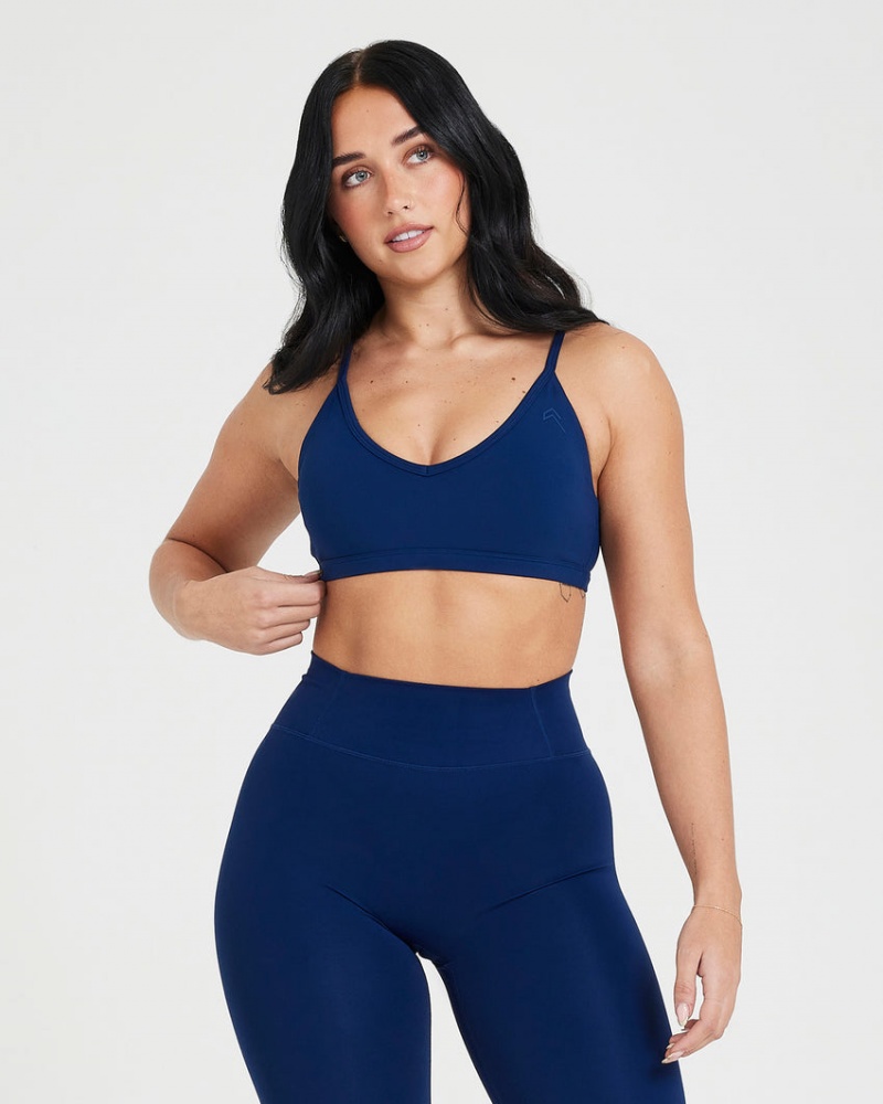 Oner Active Timeless Riemchen Bralette Sports Bras Blau | YLUPCBN-01