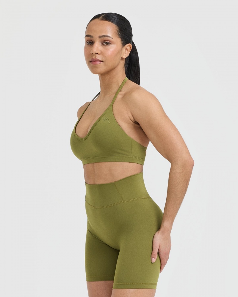 Oner Active Timeless Riemchen Bralette Sports Bras Olivgrün Grün | OVWDTJF-79