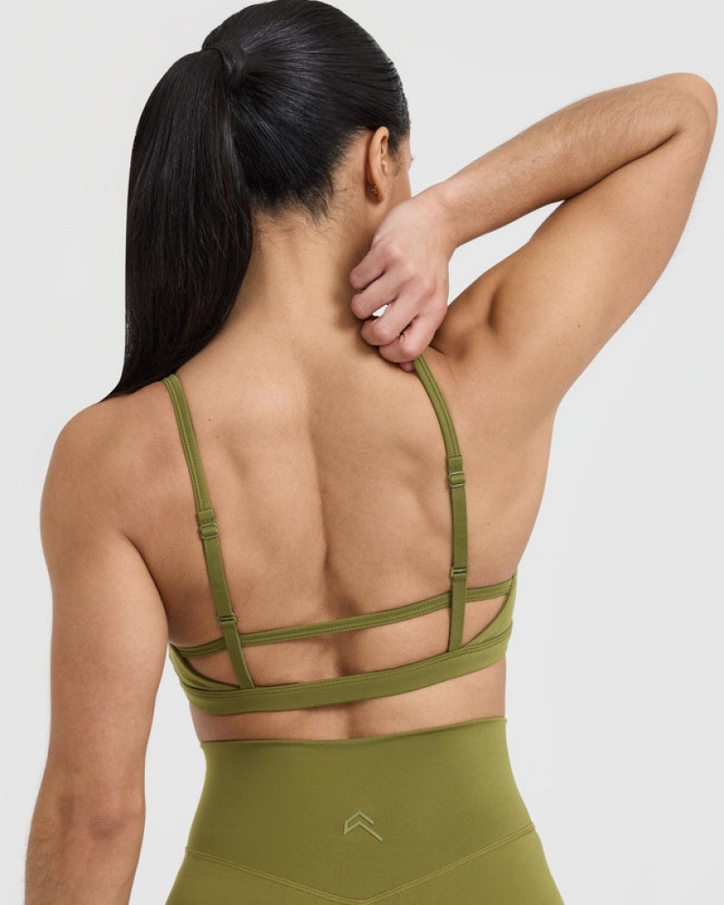 Oner Active Timeless Riemchen Bralette Sports Bras Olivgrün Grün | OVWDTJF-79