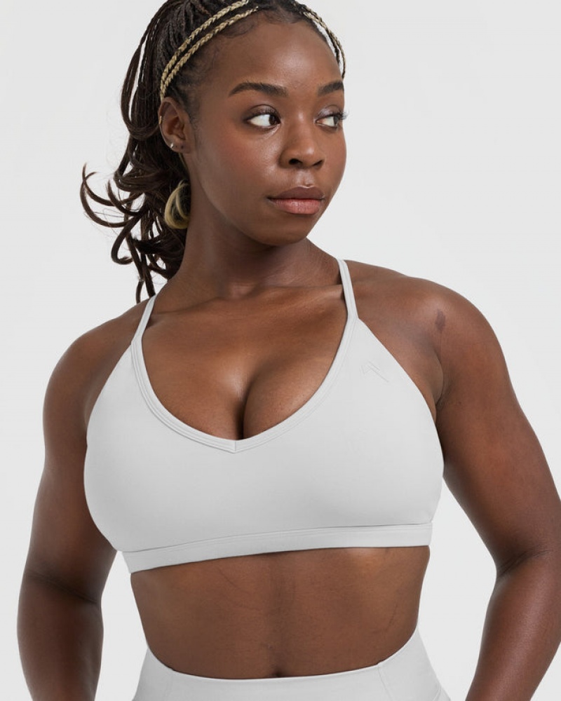 Oner Active Timeless Riemchen Bralette Sports Bras Hellgrau | WOCQMUX-21