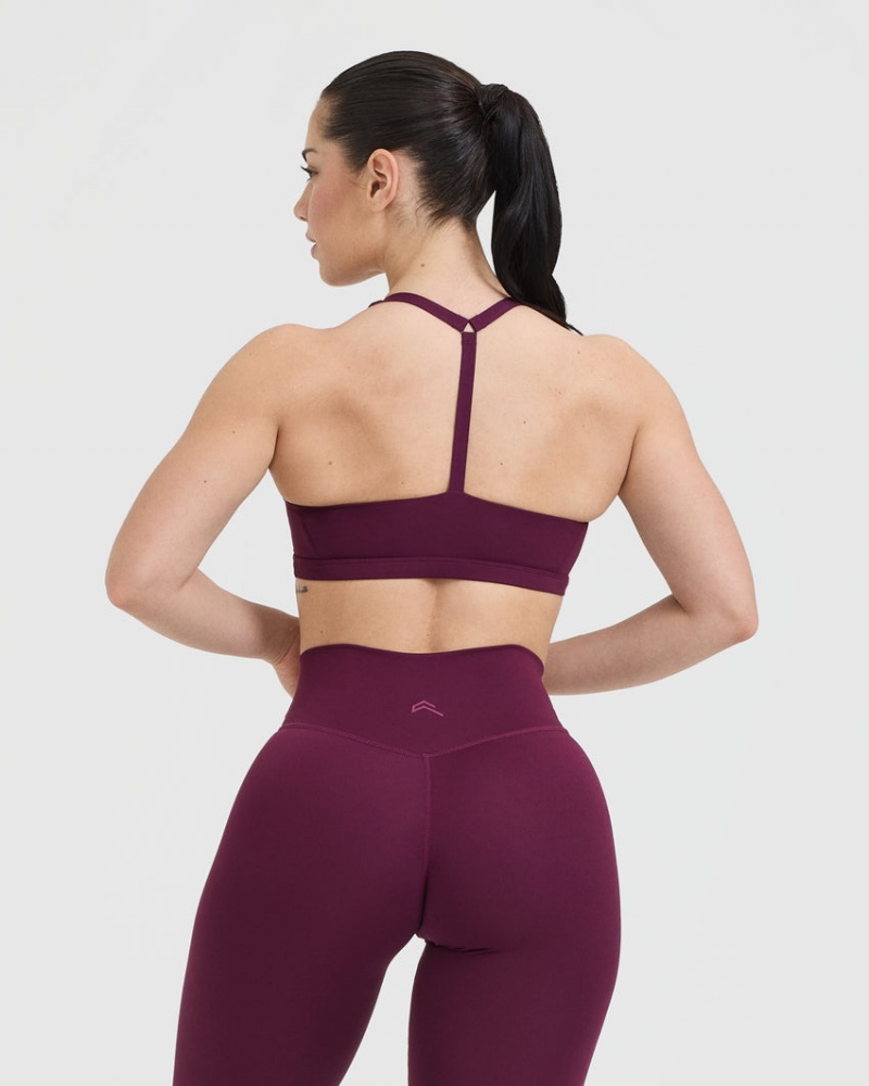 Oner Active Timeless Square Neck Sports Bras Bordeaux | BMXAGKH-89