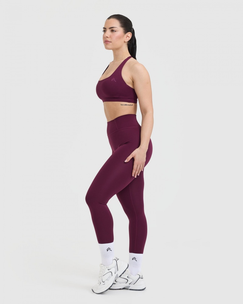 Oner Active Timeless Square Neck Sports Bras Bordeaux | BMXAGKH-89