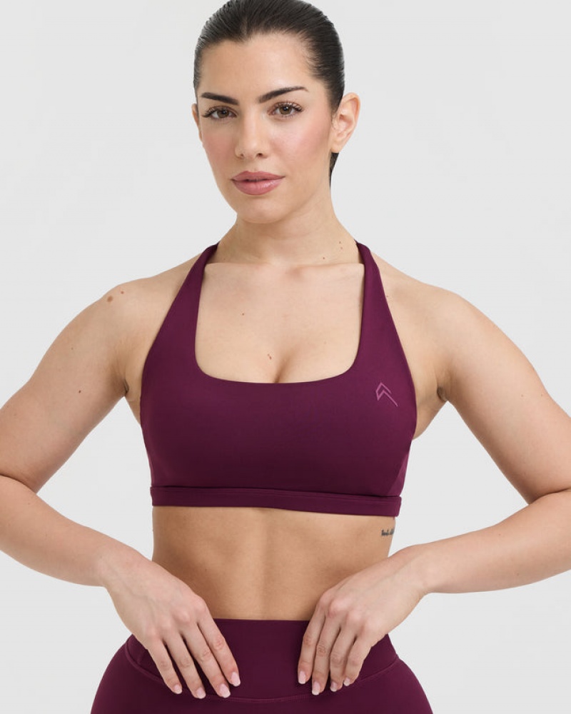 Oner Active Timeless Square Neck Sports Bras Bordeaux | BMXAGKH-89