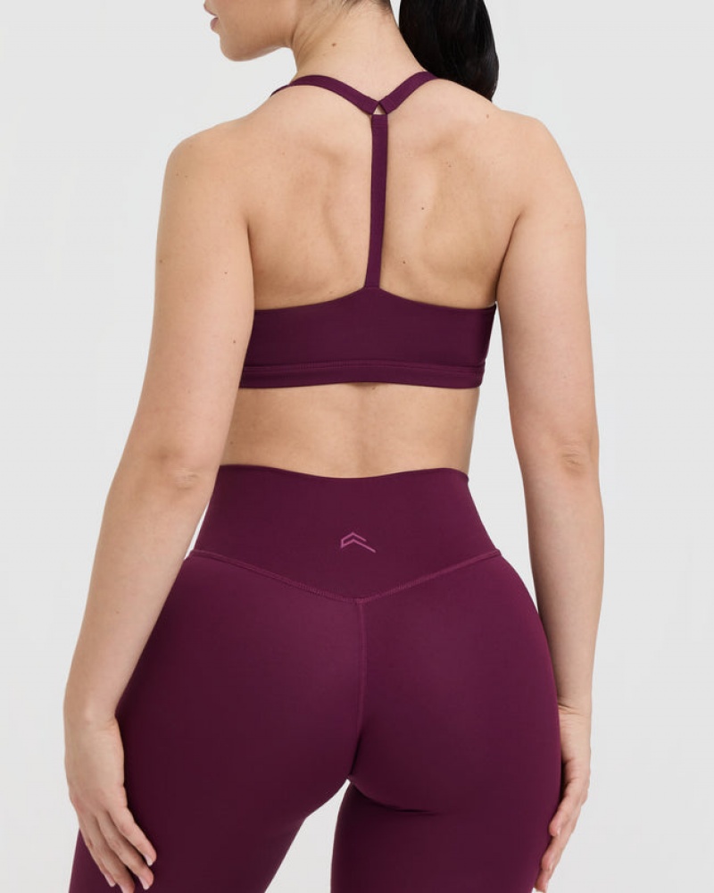 Oner Active Timeless Square Neck Sports Bras Bordeaux | BMXAGKH-89