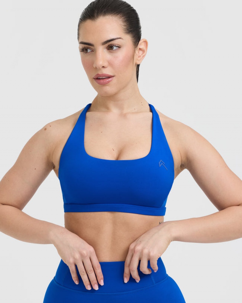 Oner Active Timeless Square Neck Sports Bras Tiefesblau | EPGYLSW-13