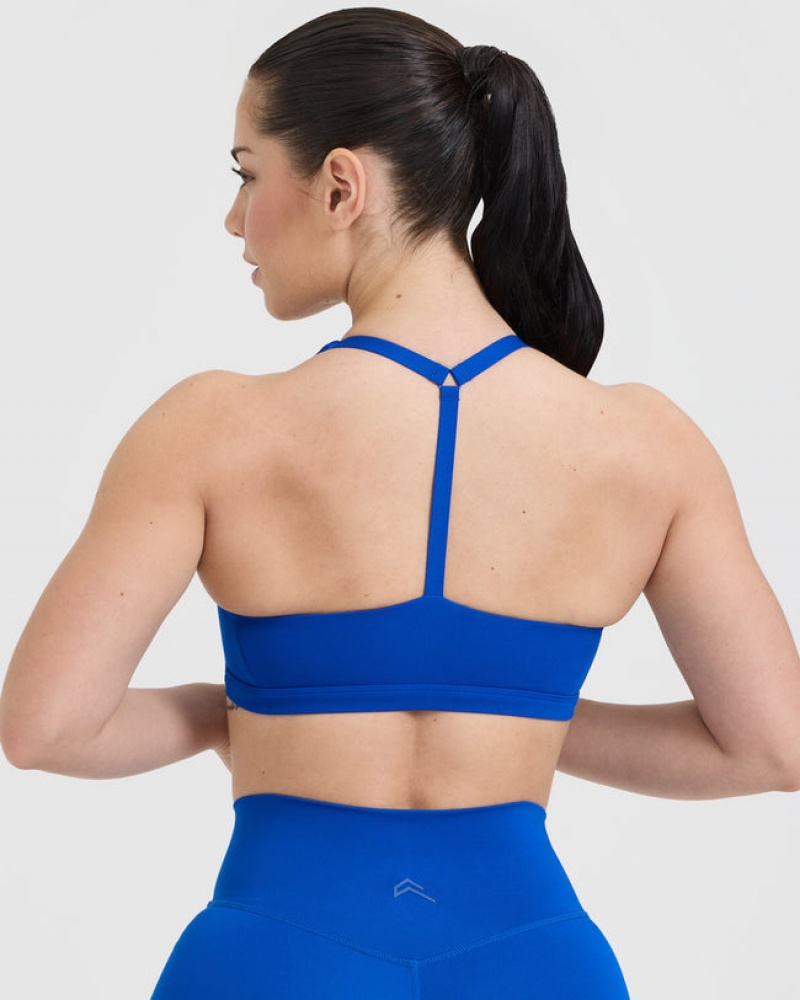 Oner Active Timeless Square Neck Sports Bras Tiefesblau | EPGYLSW-13