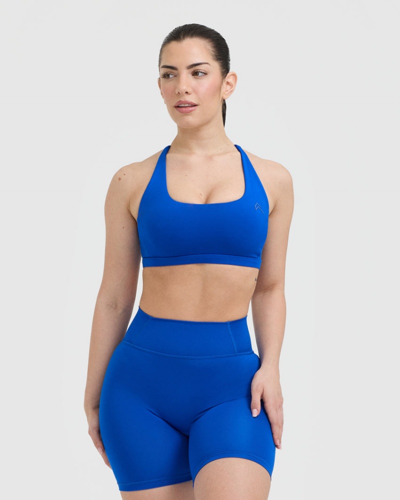 Oner Active Timeless Square Neck Sports Bras Tiefesblau | EPGYLSW-13