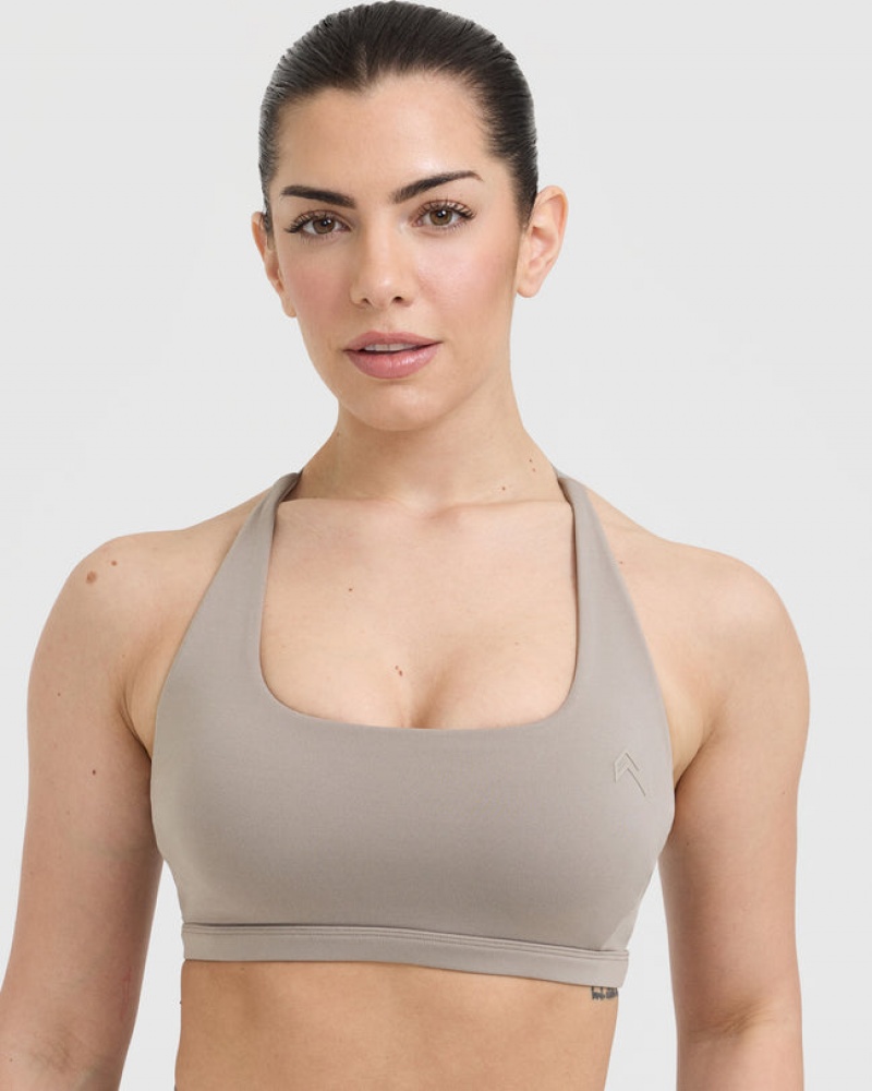 Oner Active Timeless Square Neck Sports Bras Grau | GSZLPQX-70