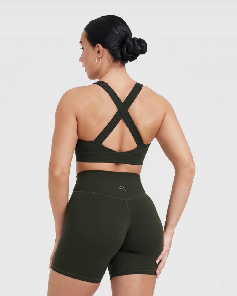 Oner Active Timeless Weite Riemen Sports Bras Khaki | WIAEKUM-19