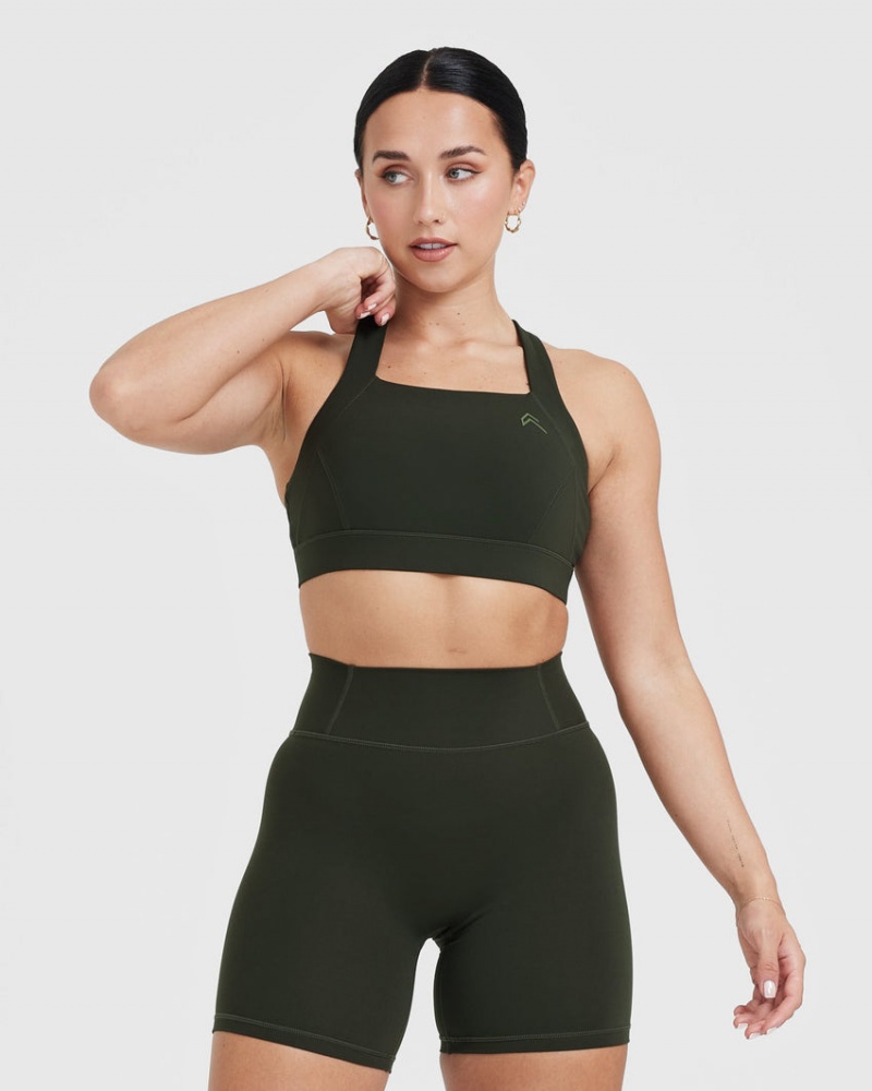 Oner Active Timeless Weite Riemen Sports Bras Khaki | WIAEKUM-19