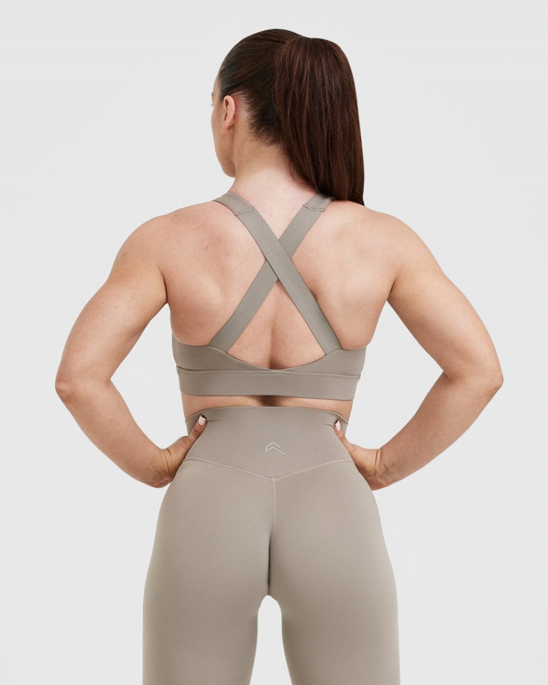 Oner Active Timeless Weite Riemen Sports Bras Grau | ASDOVCW-06