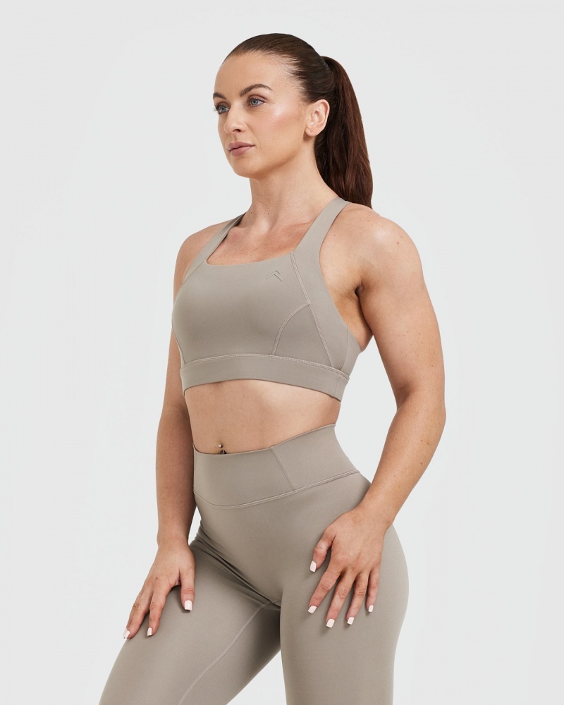 Oner Active Timeless Weite Riemen Sports Bras Grau | ASDOVCW-06