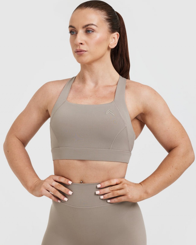 Oner Active Timeless Weite Riemen Sports Bras Grau | ASDOVCW-06