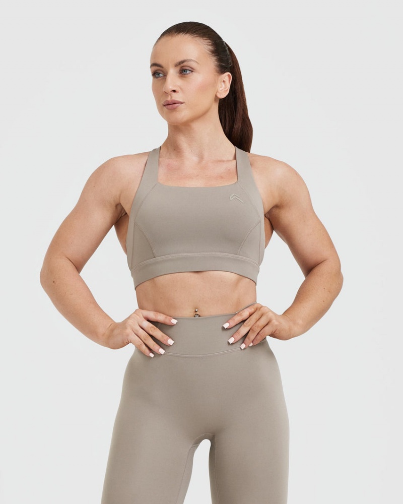 Oner Active Timeless Weite Riemen Sports Bras Grau | ASDOVCW-06