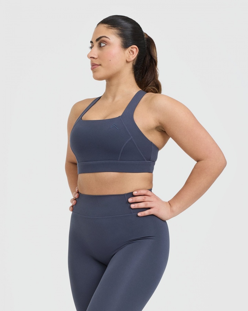 Oner Active Timeless Weite Riemen Sports Bras Blau | WIULJBE-19