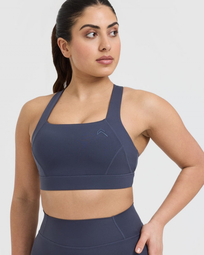 Oner Active Timeless Weite Riemen Sports Bras Blau | WIULJBE-19