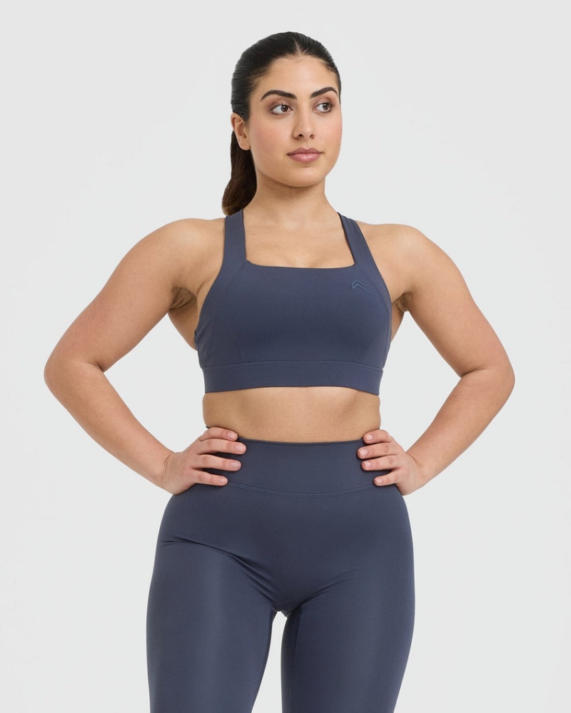 Oner Active Timeless Weite Riemen Sports Bras Blau | WIULJBE-19