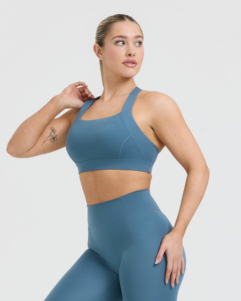 Oner Active Timeless Weite Riemen Sports Bras Blau | GMXNIVZ-24