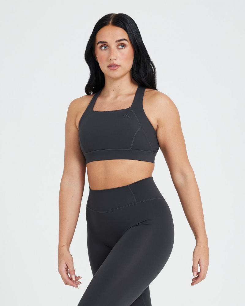 Oner Active Timeless Weite Riemen Sports Bras Schwarz | OYUPSHJ-48