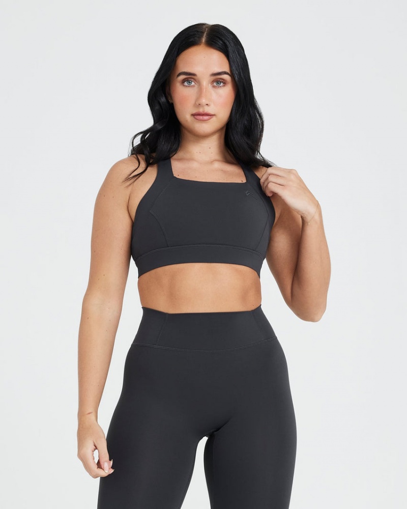 Oner Active Timeless Weite Riemen Sports Bras Schwarz | OYUPSHJ-48