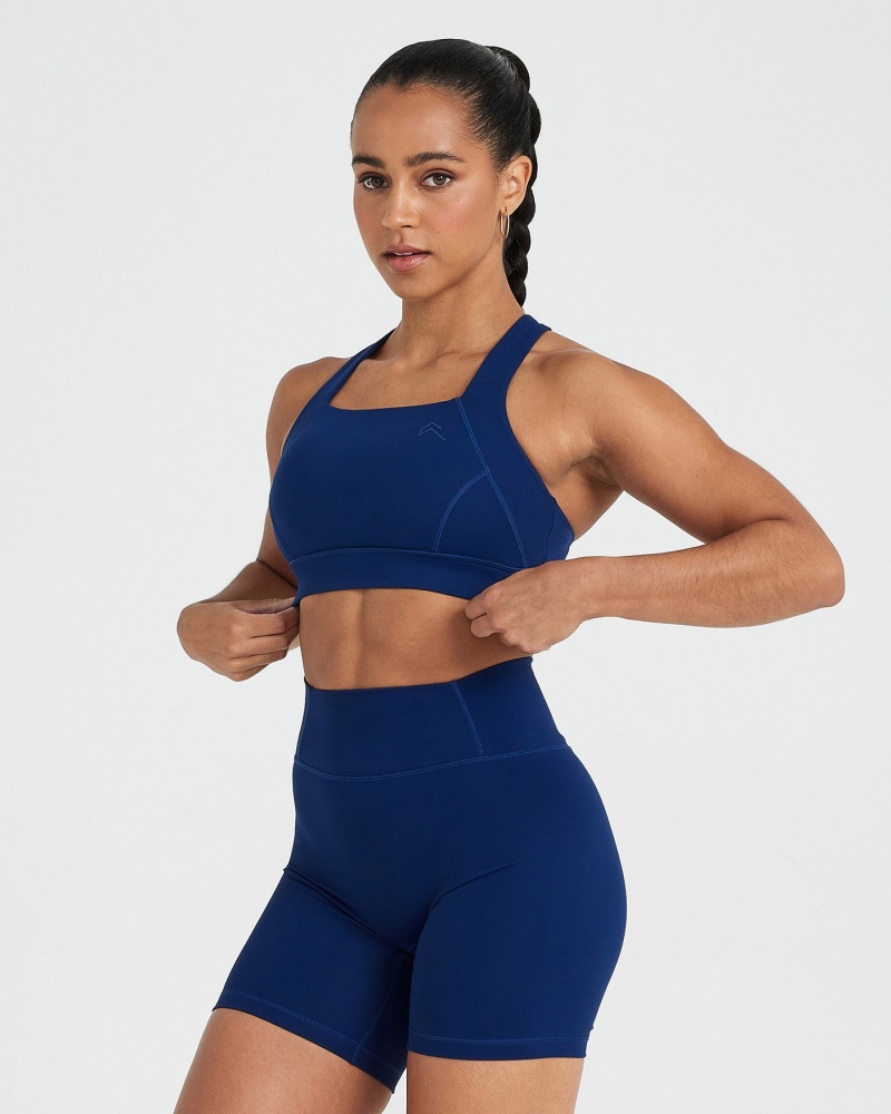 Oner Active Timeless Weite Riemen Sports Bras Blau | RIMDVTF-68