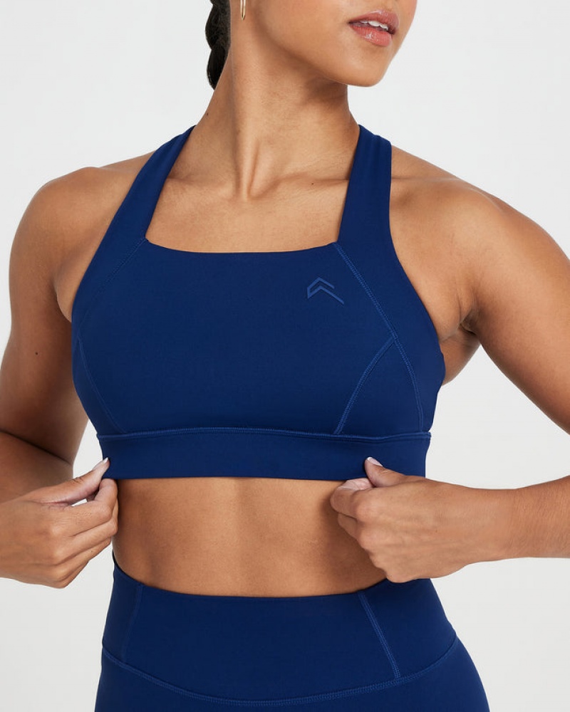 Oner Active Timeless Weite Riemen Sports Bras Blau | RIMDVTF-68