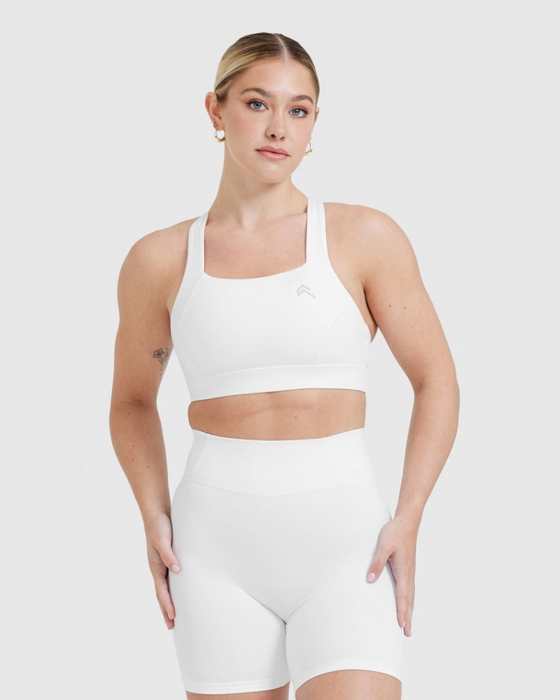 Oner Active Timeless Weite Riemen Sports Bras Weiß | ZIAHEOK-57