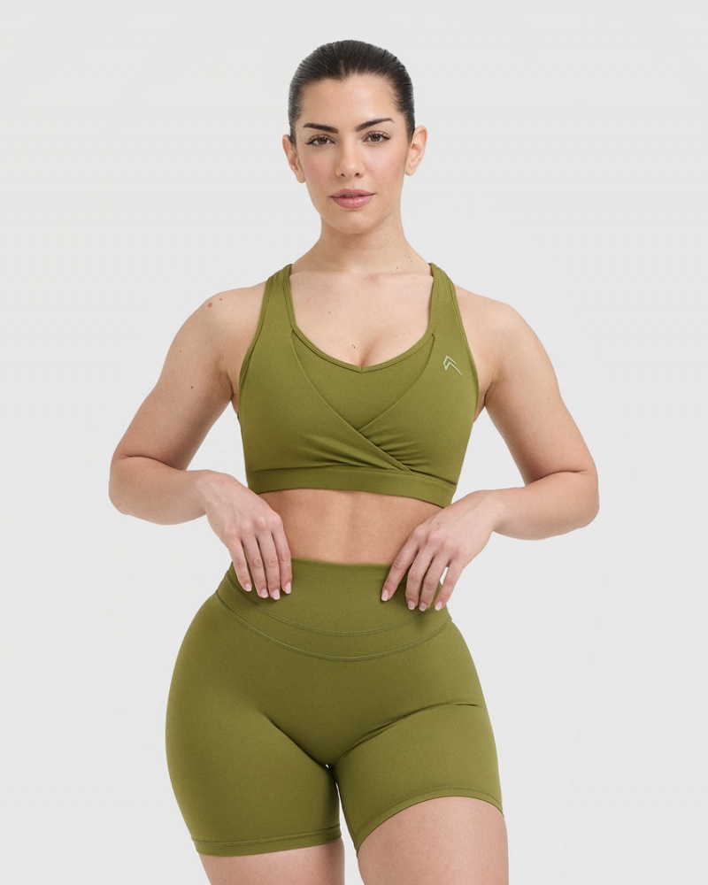 Oner Active Unified Layered Sports Bras Olivgrün Grün | IAHUWFK-26