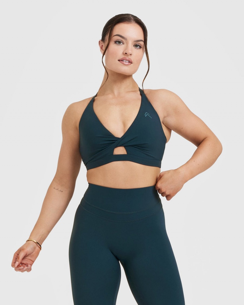 Oner Active Unified Twist Sports Bras Blau | EMPWRKI-95